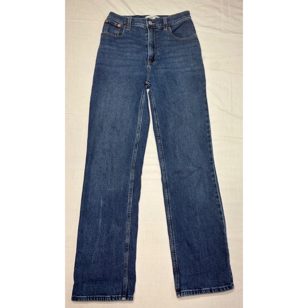 Abercrombie & Fitch 90s Straight Ultra High Rise Jeans Blue 26 2R